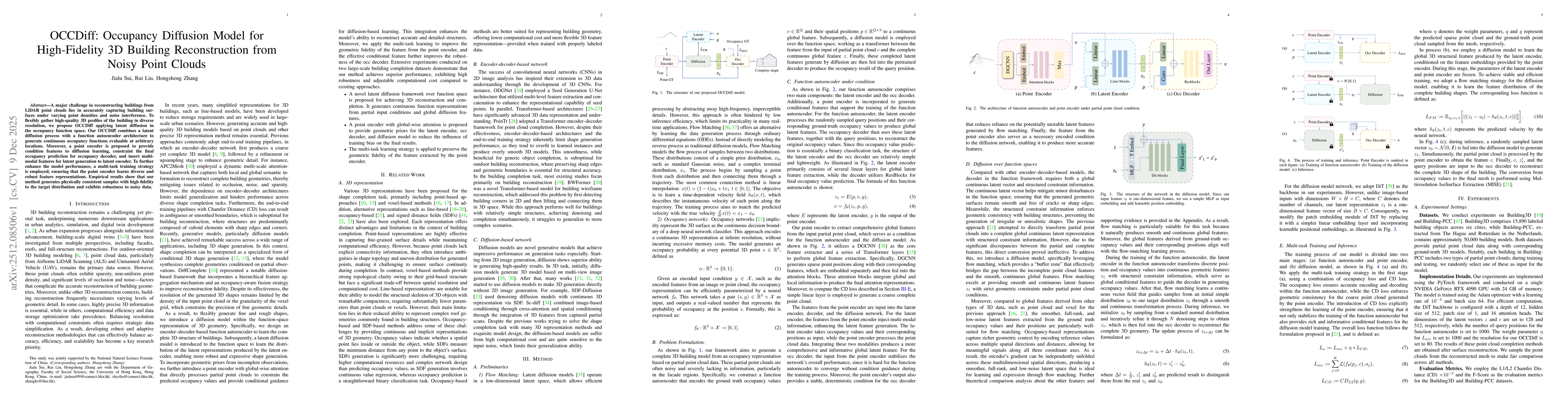 Thumbnail for OCCDiff: Occupancy Diffusion Model for High-Fidelity 3D Building Reconstruction from Noisy Point Clouds