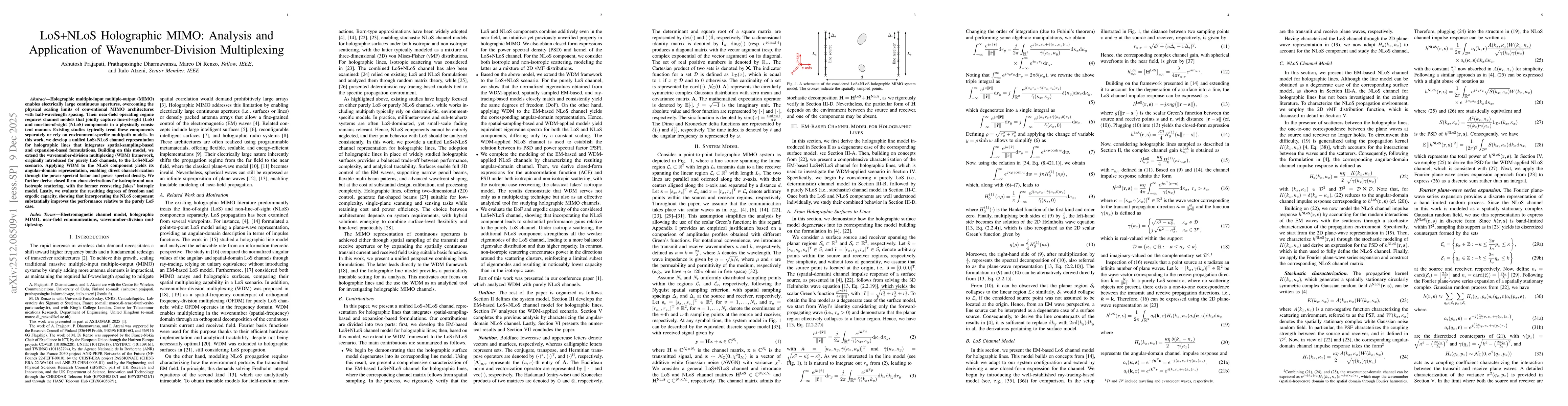 Thumbnail for LoS+NLoS Holographic MIMO: Analysis and Application of Wavenumber-Division Multiplexing