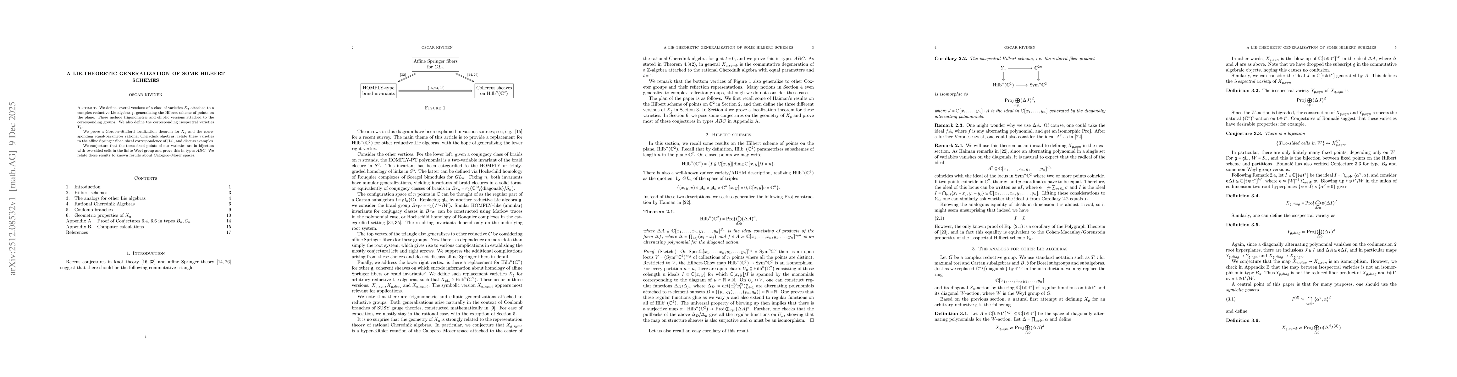 Thumbnail for A Lie-theoretic generalization of some Hilbert schemes
