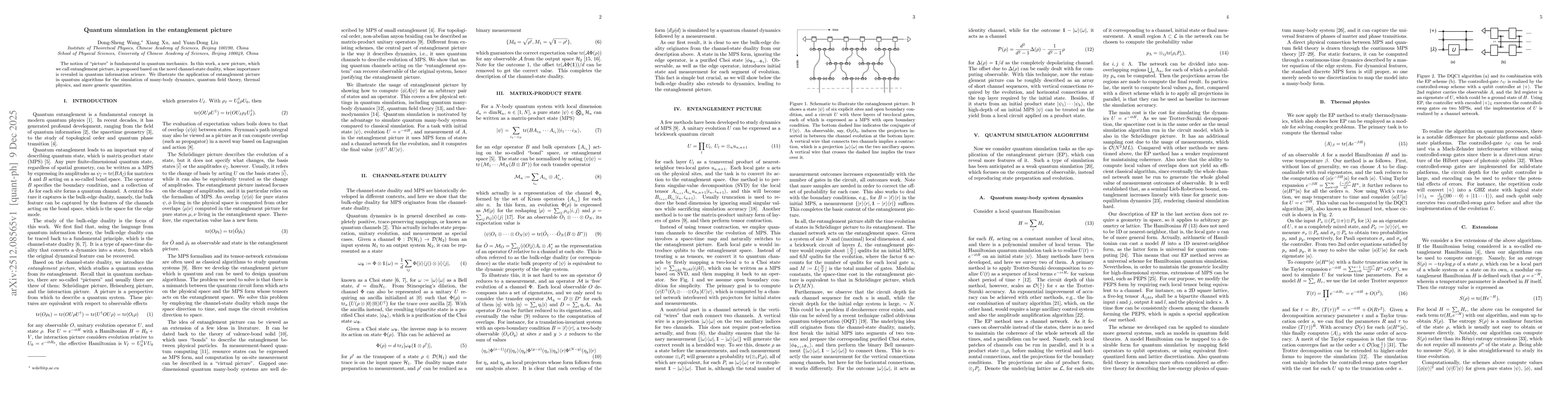 Thumbnail for Quantum simulation in the entanglement picture