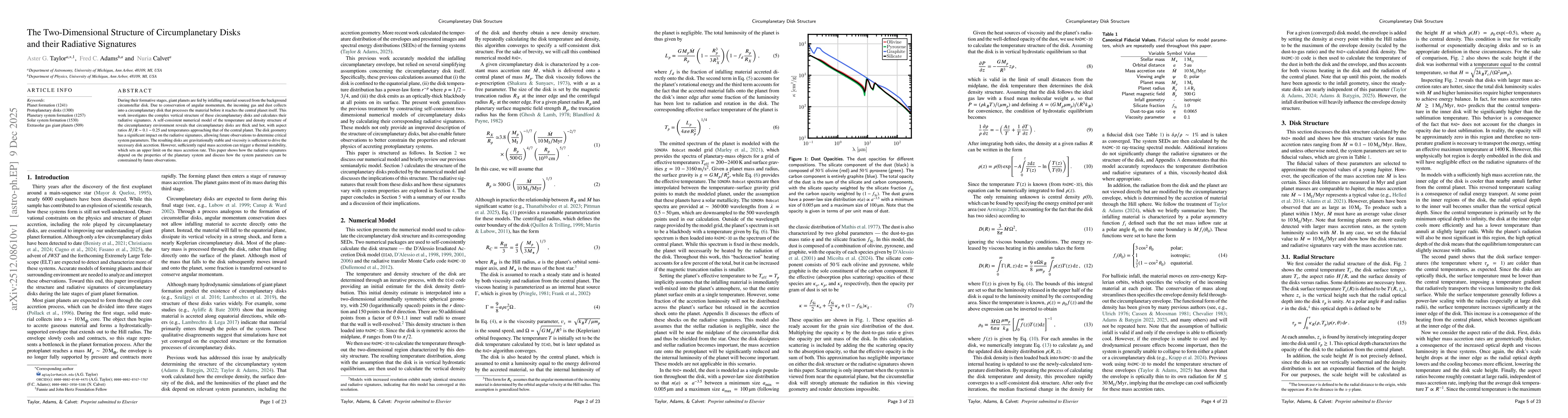 Thumbnail for The Two-Dimensional Structure of Circumplanetary Disks and their Radiative Signatures