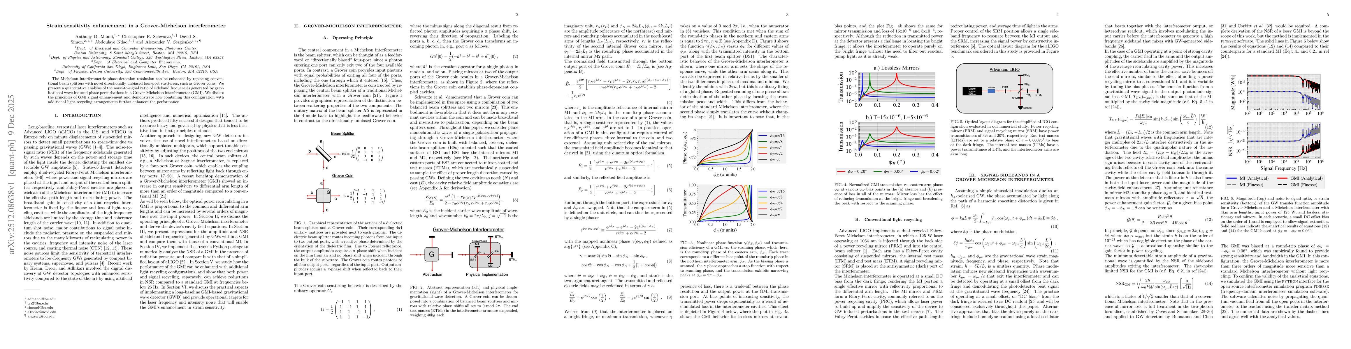 Thumbnail for Strain sensitivity enhancement in a Grover-Michelson interferometer