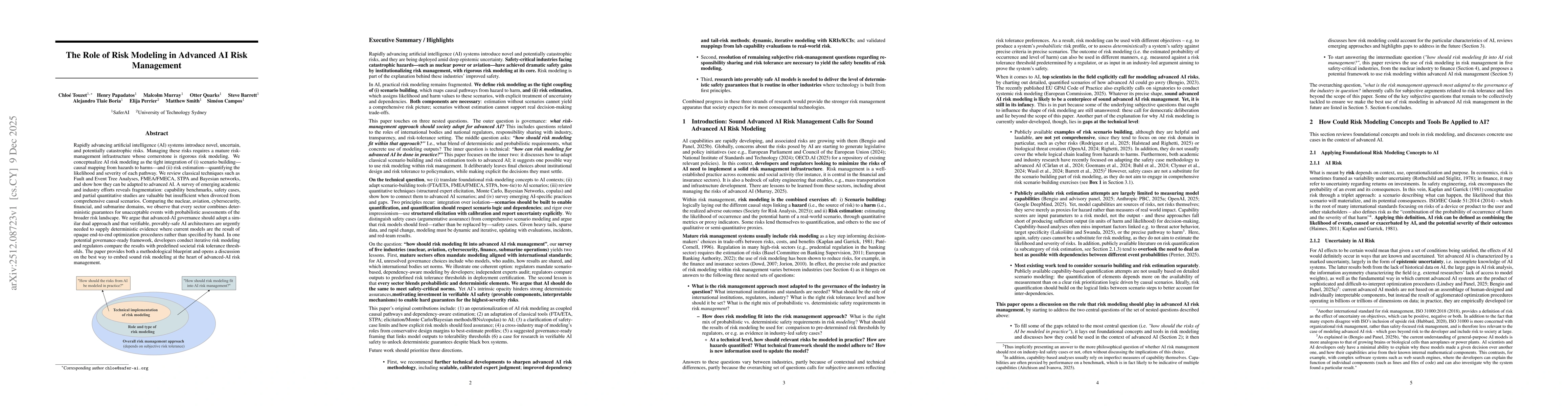 Thumbnail for The Role of Risk Modeling in Advanced AI Risk Management
