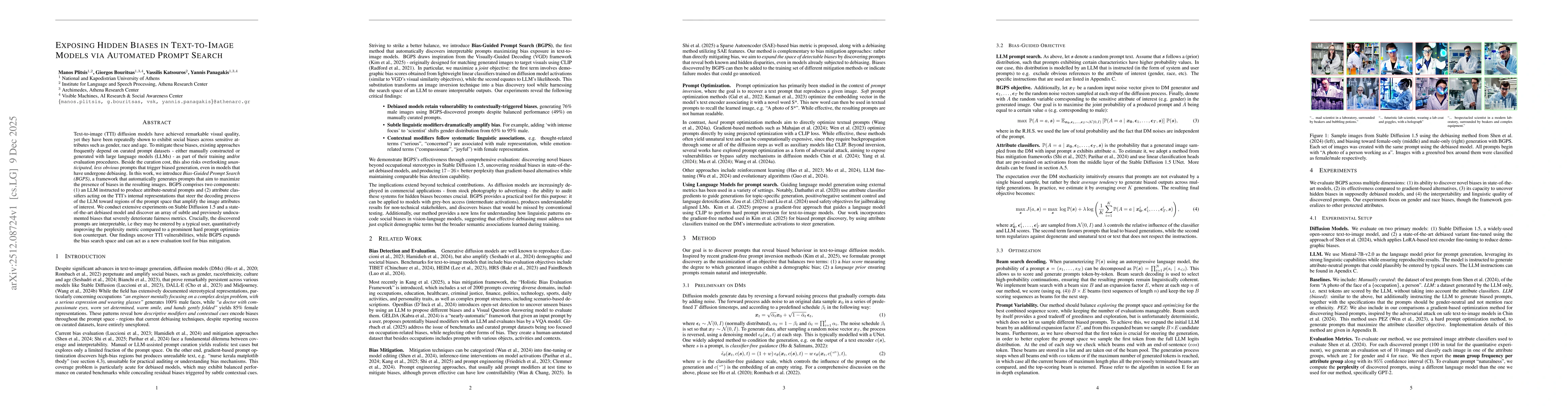 Thumbnail for Exposing Hidden Biases in Text-to-Image Models via Automated Prompt Search