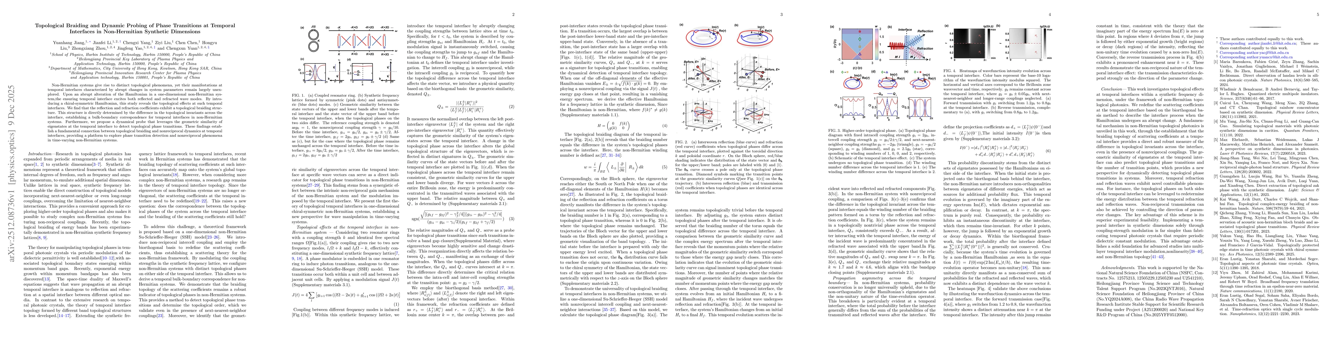 Thumbnail for Topological Braiding and Dynamic Probing of Phase Transitions at Temporal Interfaces in Non-Hermitian Synthetic Dimensions