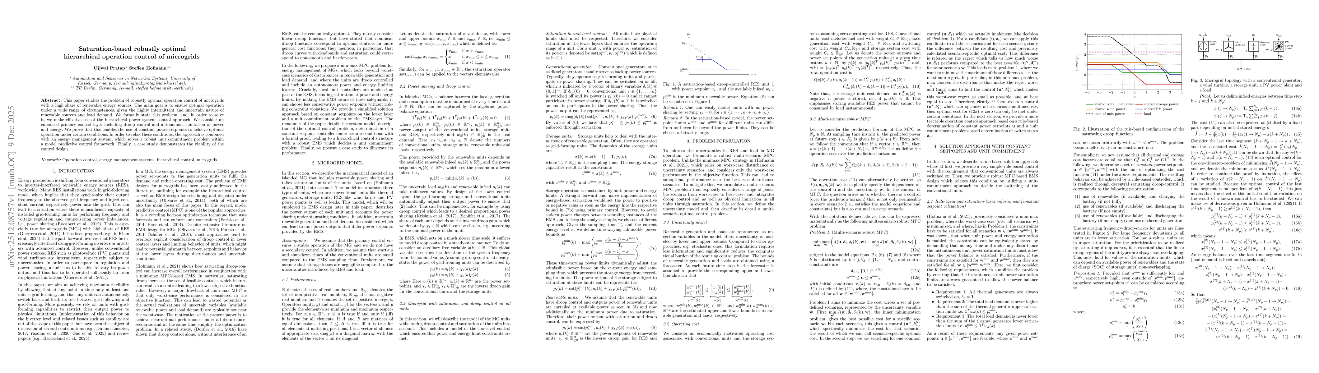 Thumbnail for Saturation-based robustly optimal hierarchical operation control of microgrids