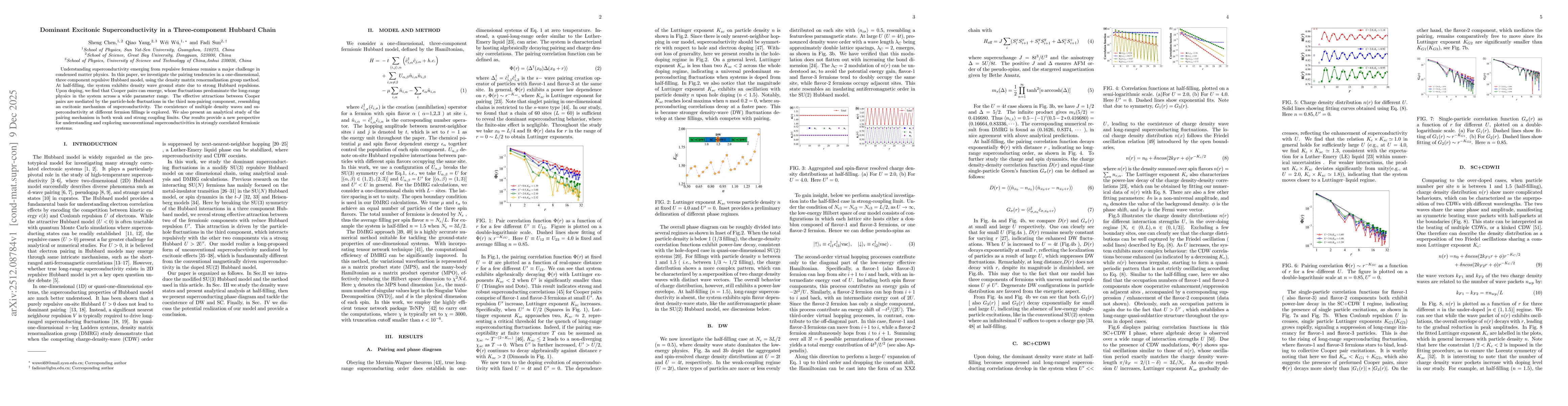 Thumbnail for Dominant Excitonic Superconductivity in a Three-component Hubbard Chain