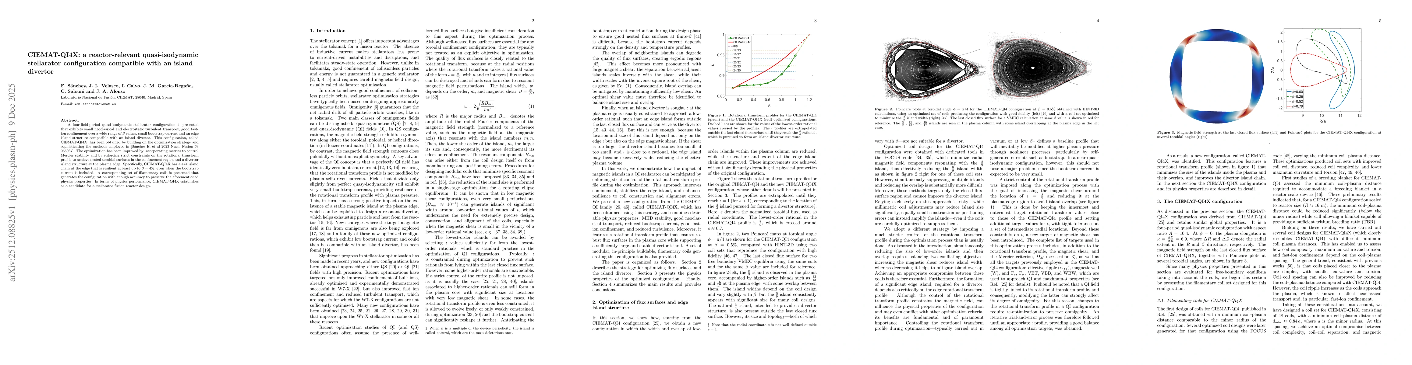 Thumbnail for CIEMAT-QI4X: a reactor-relevant quasi-isodynamic stellarator configuration compatible with an island divertor