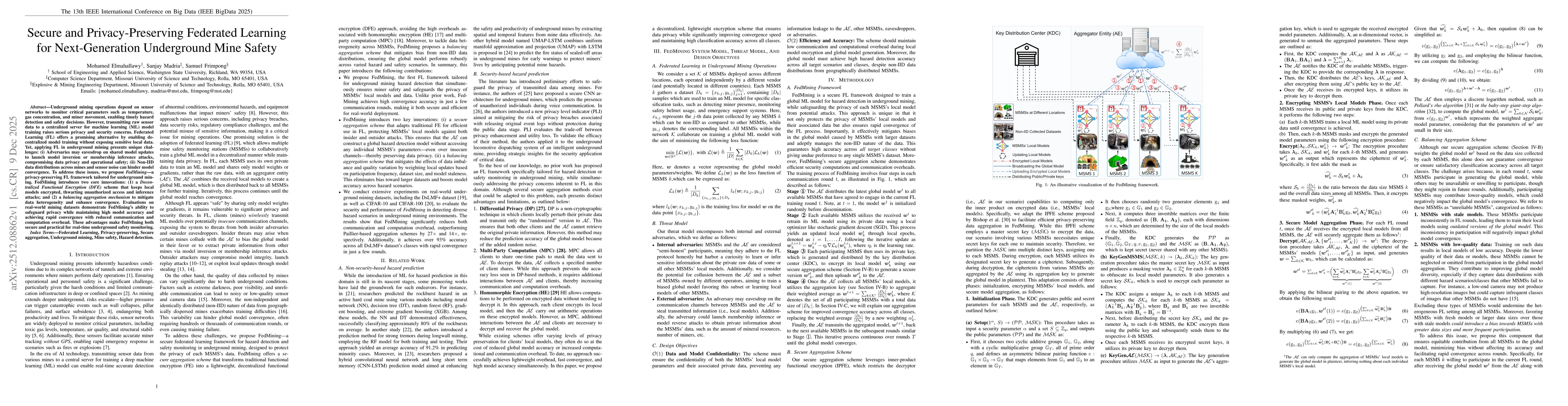 Thumbnail for Secure and Privacy-Preserving Federated Learning for Next-Generation Underground Mine Safety