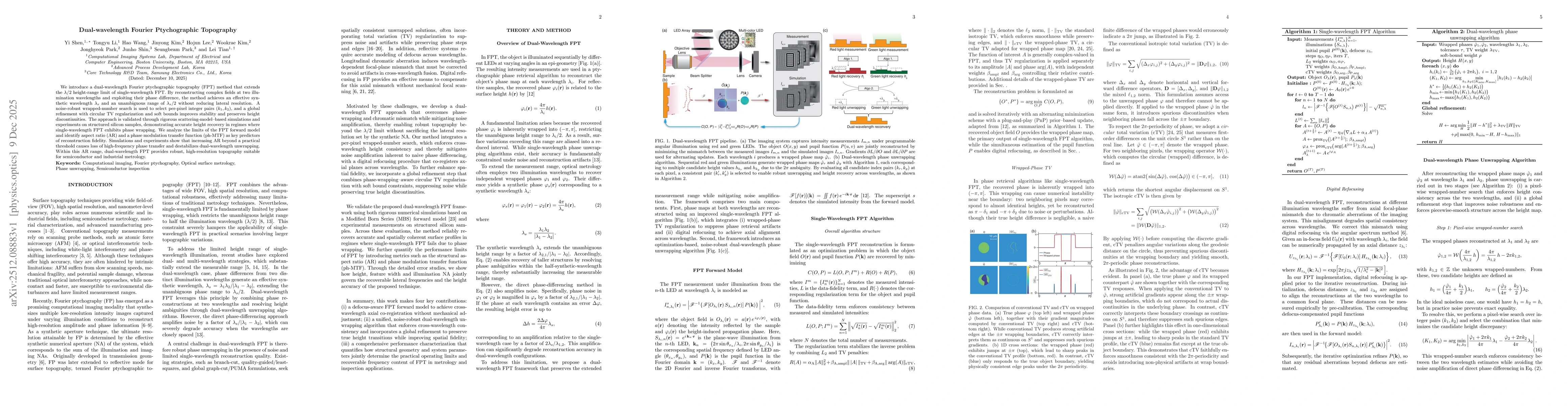 Thumbnail for Dual-wavelength Fourier Ptychographic Topography