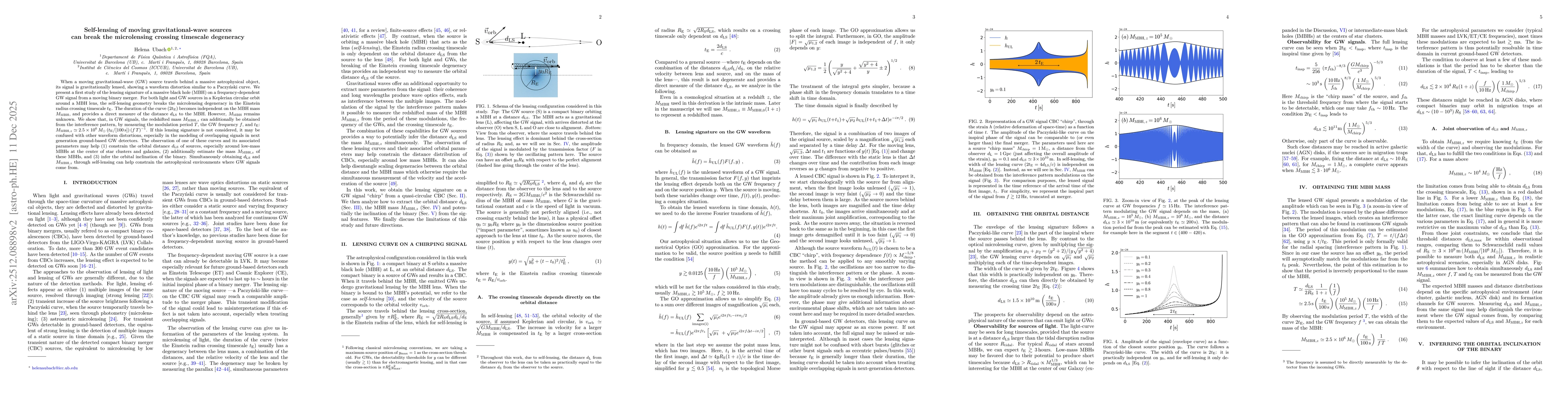 Thumbnail for Self-lensing of moving gravitational-wave sources can break the microlensing crossing timescale degeneracy