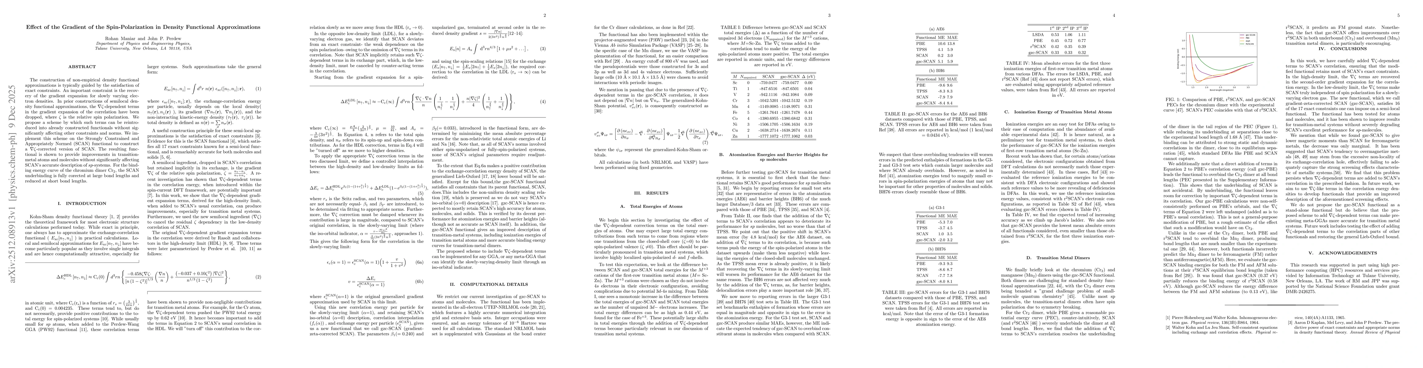 Thumbnail for Effect of the Gradient of the Spin-Polarization in Density Functional Approximations