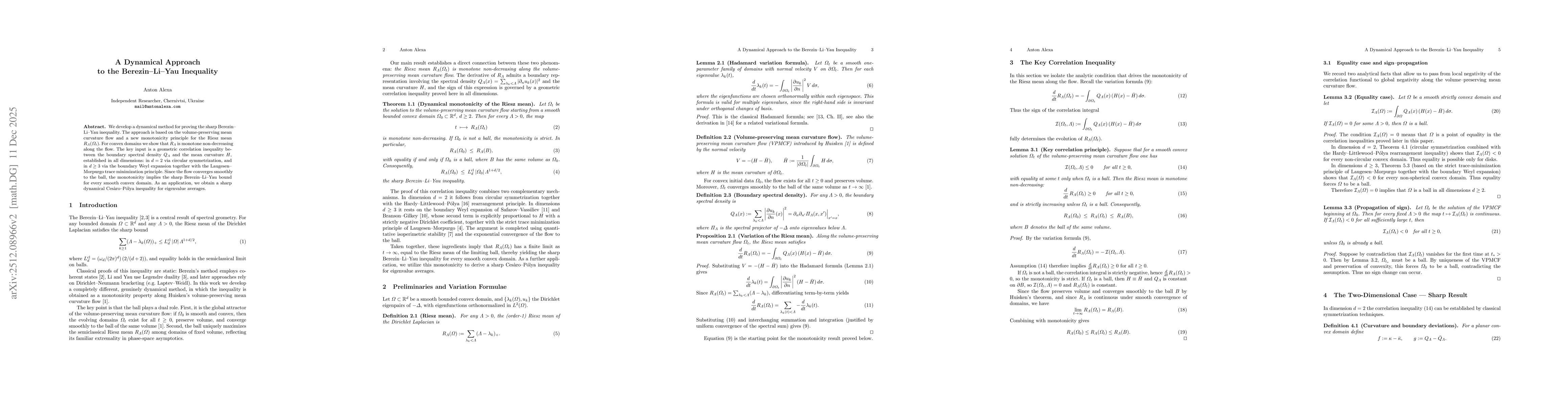 Thumbnail for A Dynamical Approach to the Berezin--Li--Yau Inequality