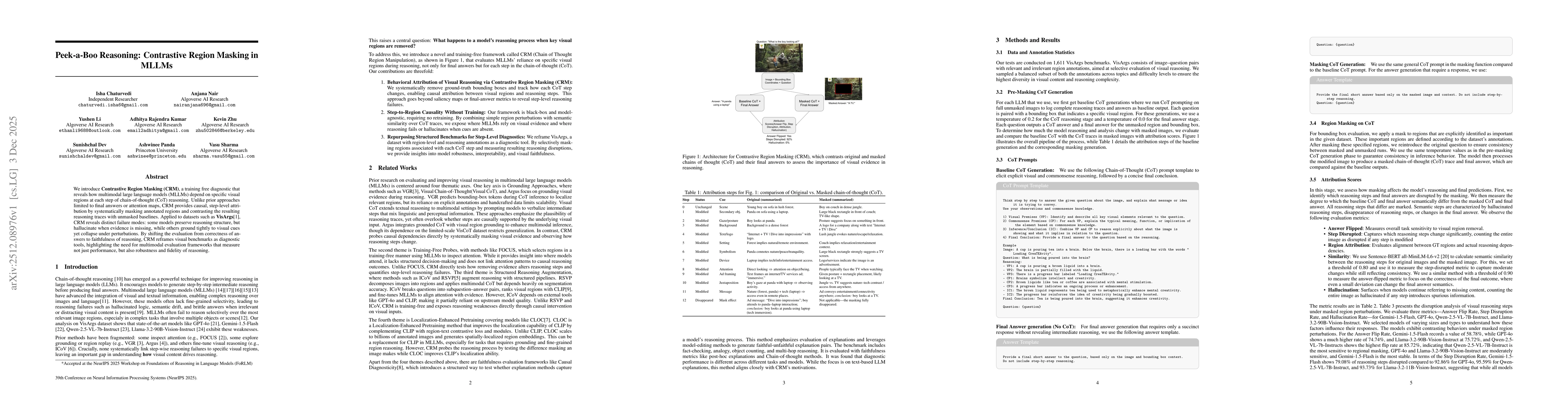 Thumbnail for Peek-a-Boo Reasoning: Contrastive Region Masking in MLLMs