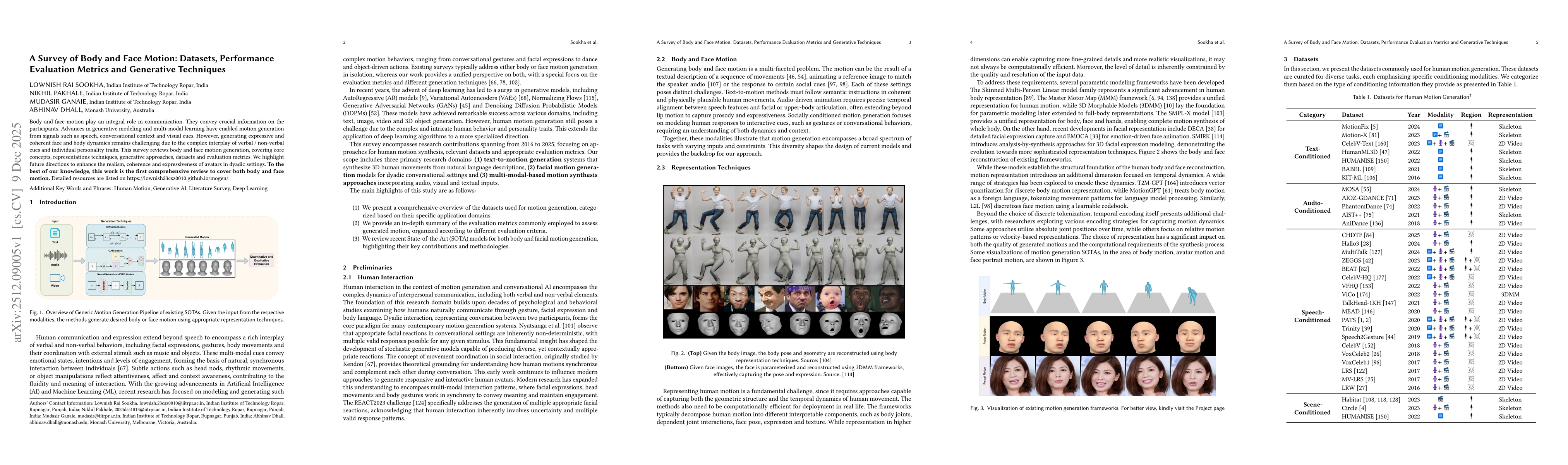 Thumbnail for A Survey of Body and Face Motion: Datasets, Performance Evaluation Metrics and Generative Techniques