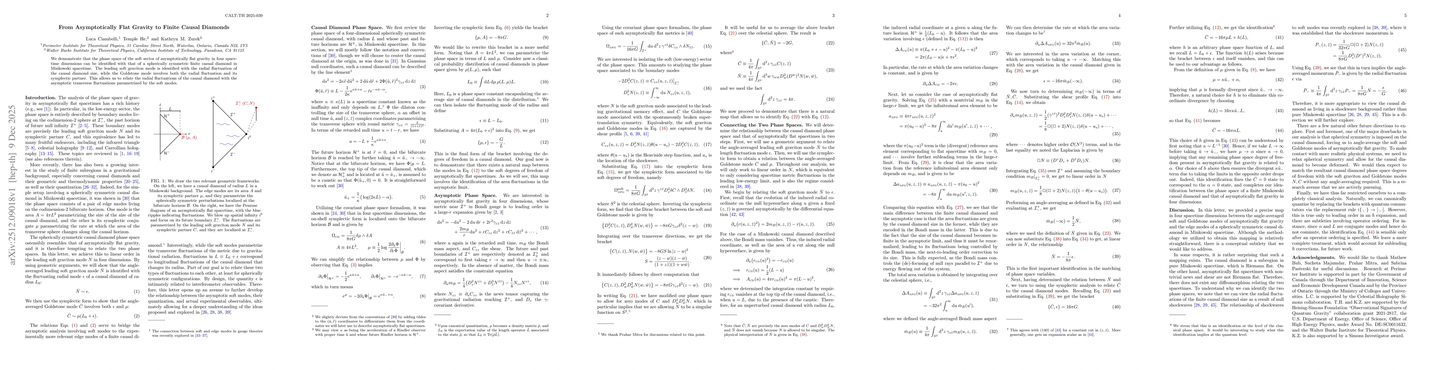 Thumbnail for From Asymptotically Flat Gravity to Finite Causal Diamonds