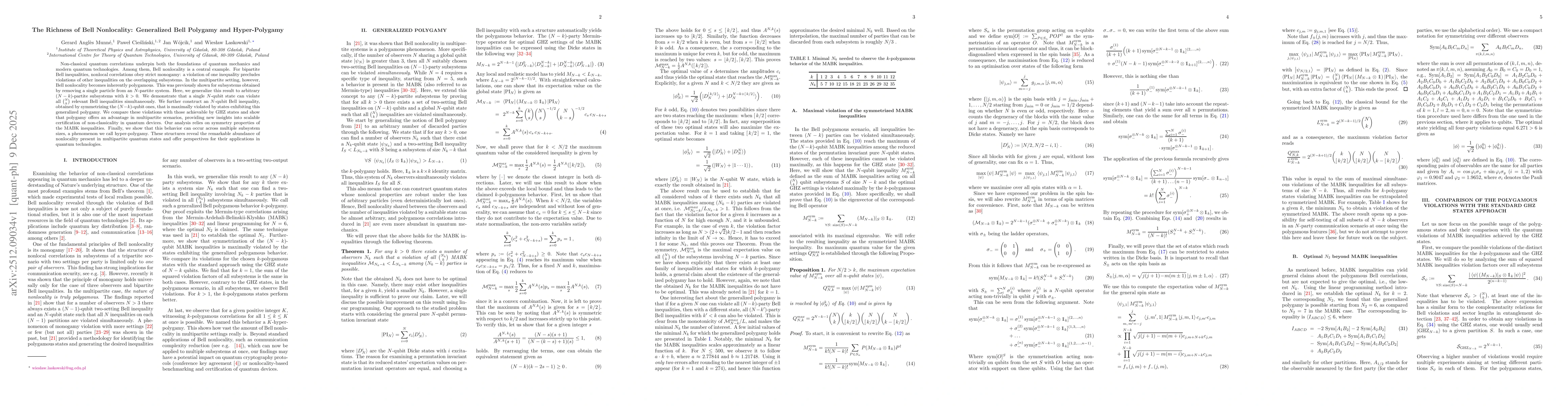 Thumbnail for The Richness of Bell Nonlocality: Generalized Bell Polygamy and Hyper-Polygamy