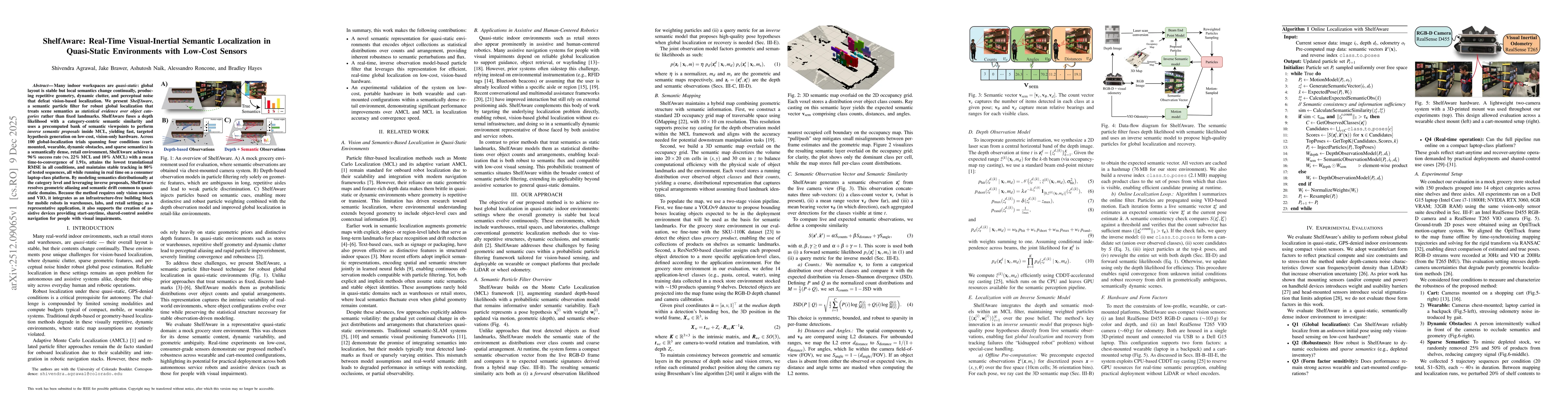 Thumbnail for ShelfAware: Real-Time Visual-Inertial Semantic Localization in Quasi-Static Environments with Low-Cost Sensors