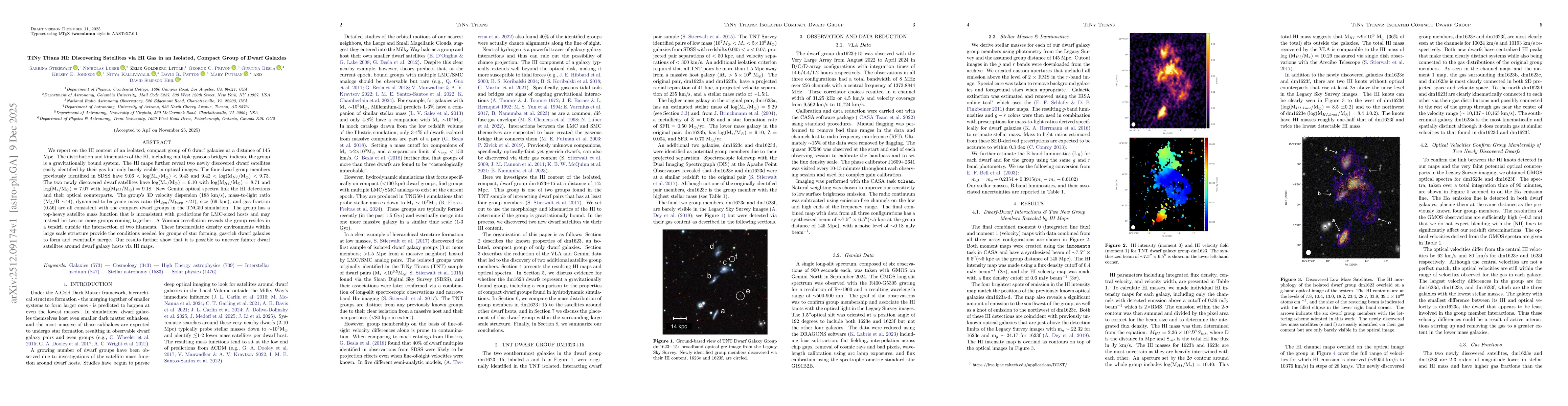 Thumbnail for TiNy Titans HI: Discovering Satellites via HI Gas in an Isolated, Compact Group of Dwarf Galaxies