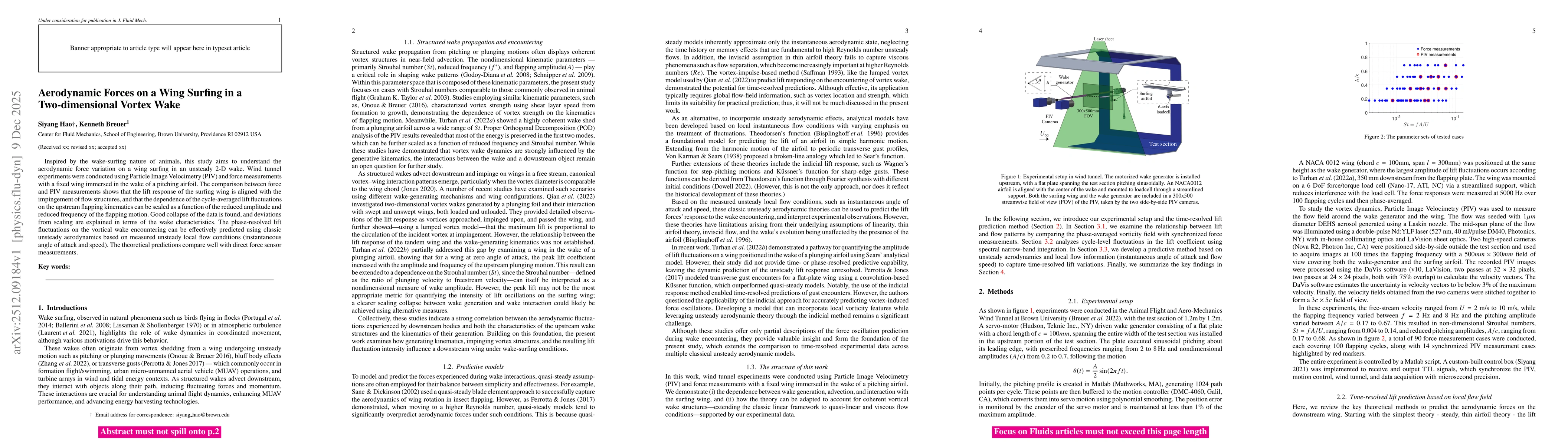 Thumbnail for Aerodynamic Forces on a Wing Surfing in a Two-dimensional Vortex Wake