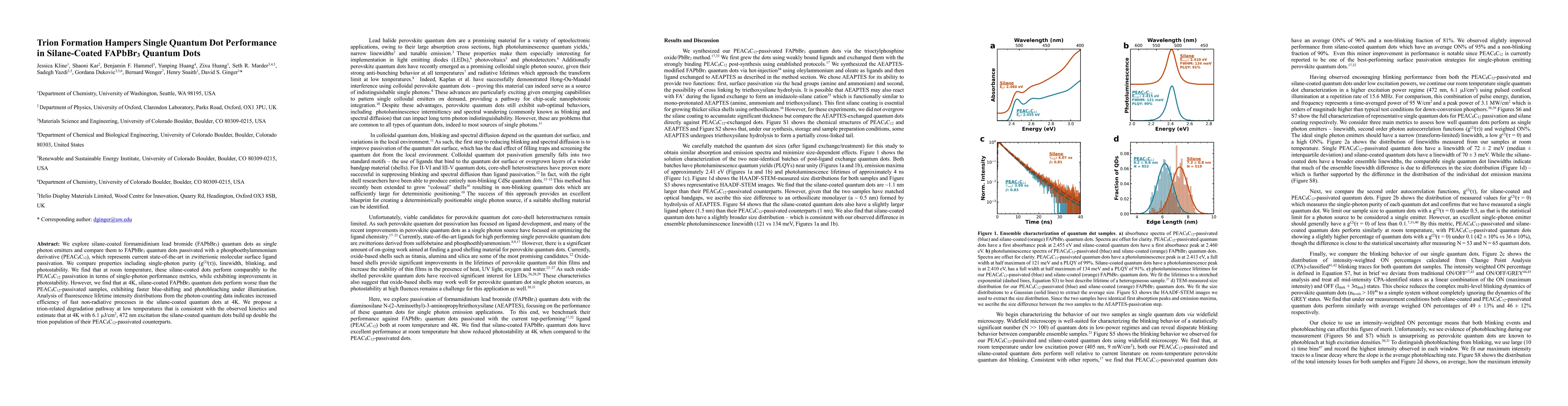 Thumbnail for Trion Formation Hampers Single Quantum Dot Performance in Silane-Coated FAPbBr3 Quantum Dots