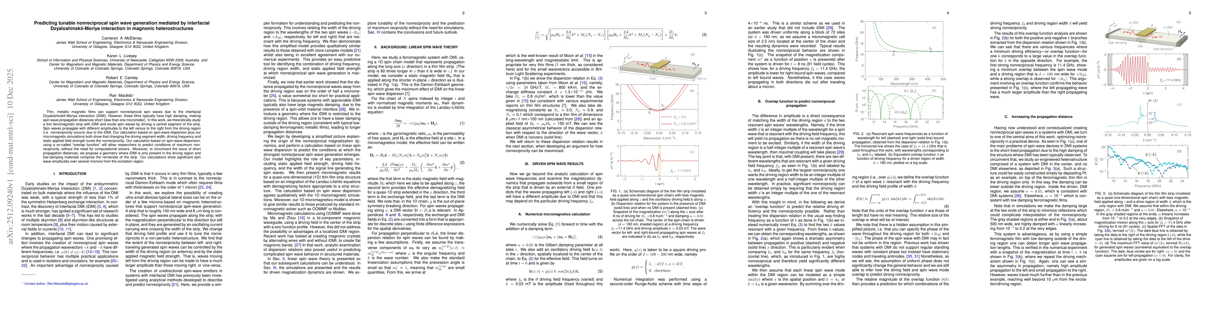 Thumbnail for Predicting tunable nonreciprocal spin wave generation mediated by interfacial Dzyaloshinskii-Moriya interaction in magnonic heterostructures