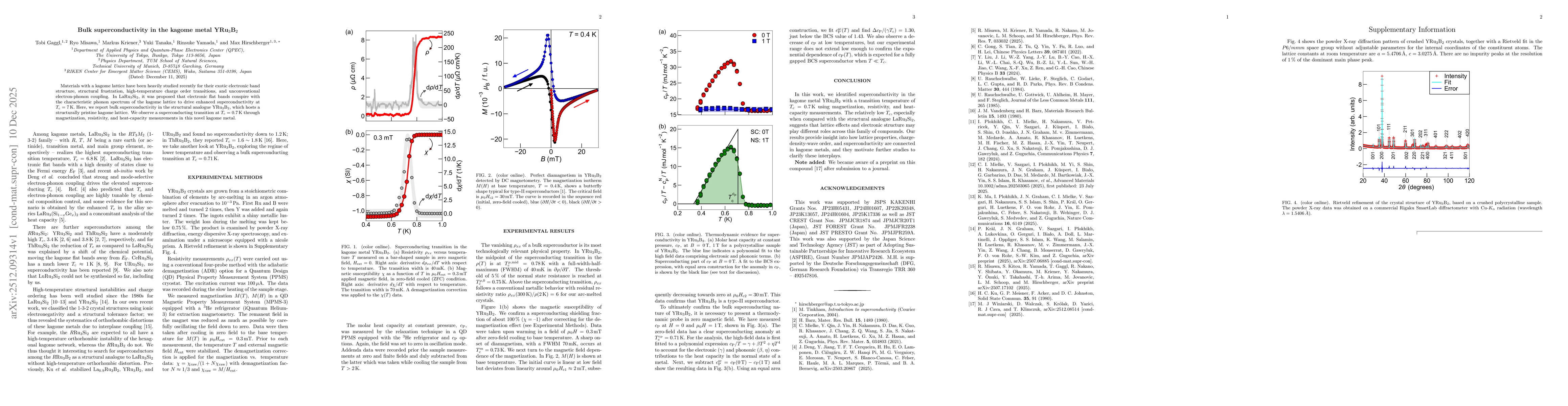Thumbnail for Bulk superconductivity in the kagome metal YRu3B2
