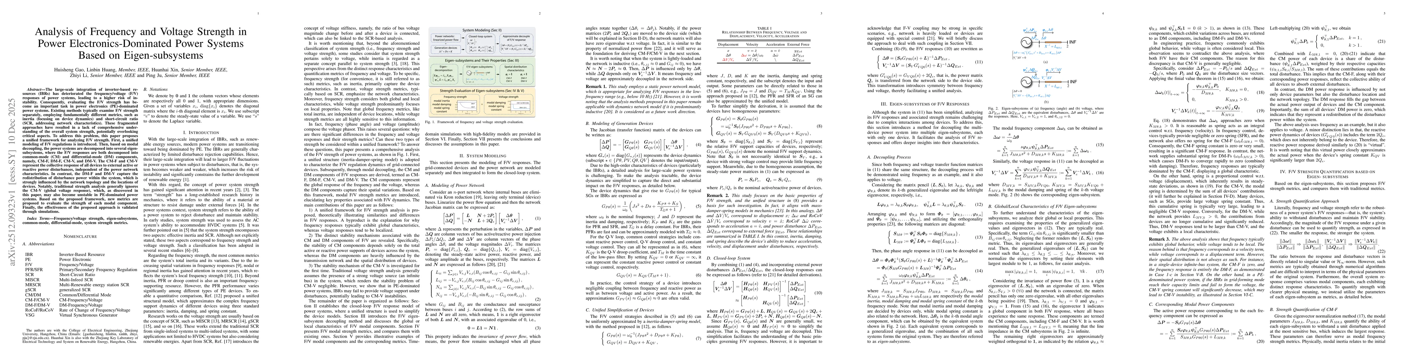 Thumbnail for Analysis of Frequency and Voltage Strength in Power Electronics-Dominated Power Systems Based on Eigen-subsystems