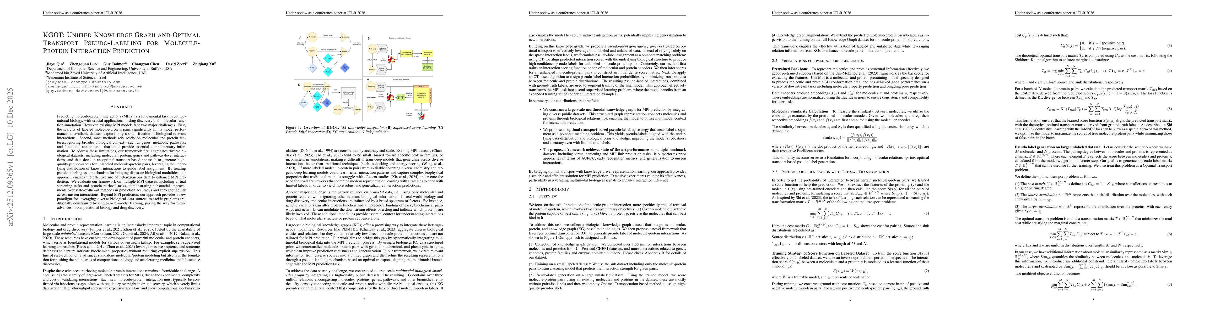Thumbnail for KGOT: Unified Knowledge Graph and Optimal Transport Pseudo-Labeling for Molecule-Protein Interaction Prediction
