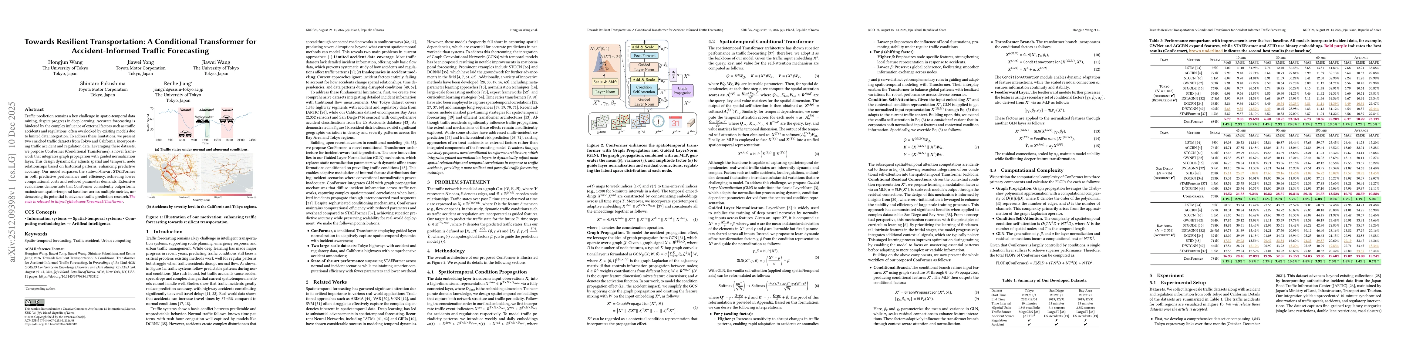 Thumbnail for Towards Resilient Transportation: A Conditional Transformer for Accident-Informed Traffic Forecasting