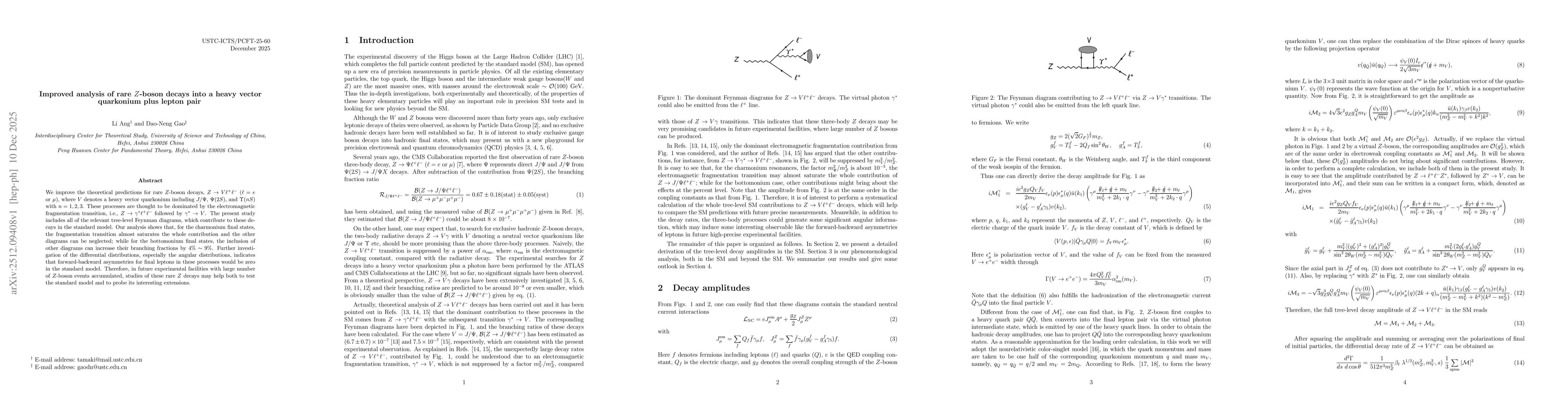 Thumbnail for Improved analysis of rare $Z$-boson decays into a heavy vector quarkonium plus lepton pair