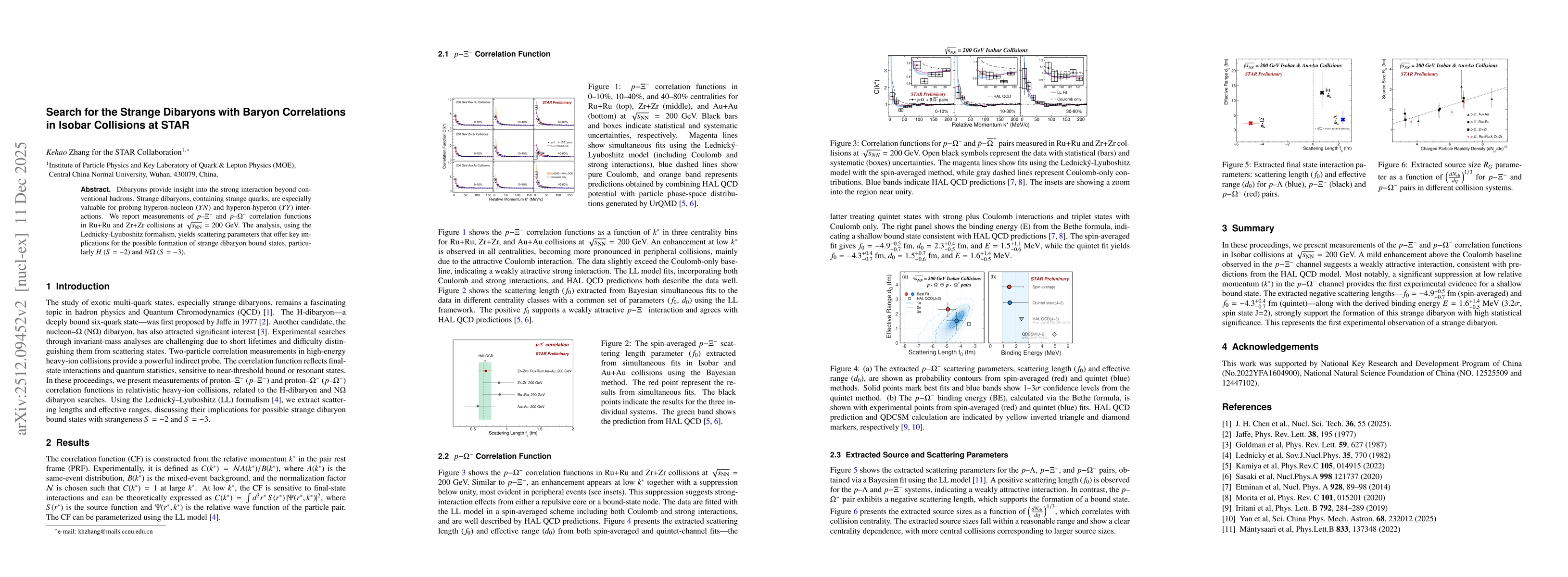 Thumbnail for Search for the Strange Dibaryons with Baryon Correlations in Isobar Collisions at STAR