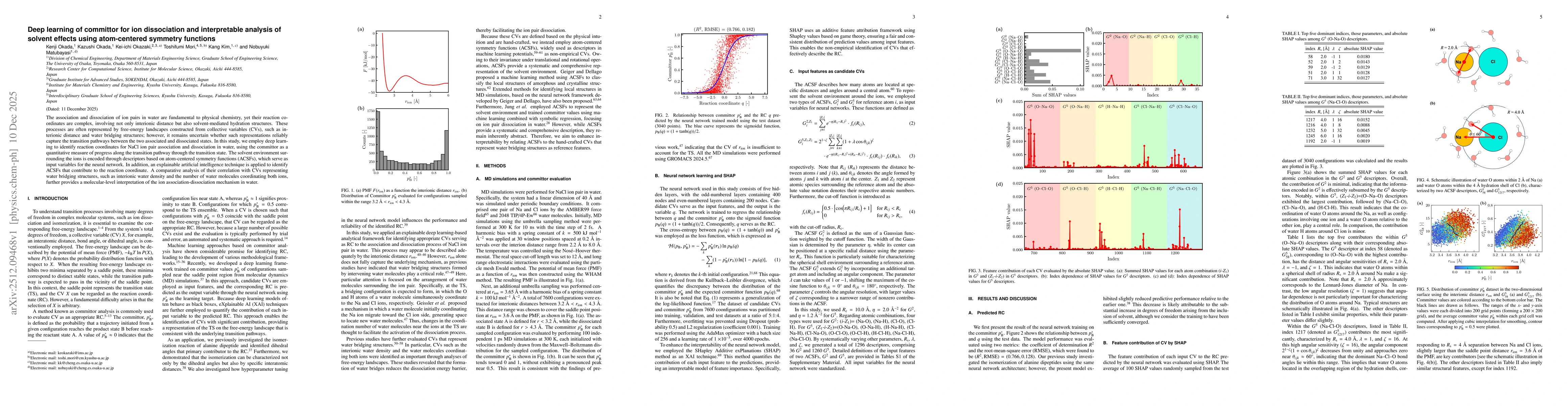 Thumbnail for Deep learning of committor for ion dissociation and interpretable analysis of solvent effects using atom-centered symmetry functions