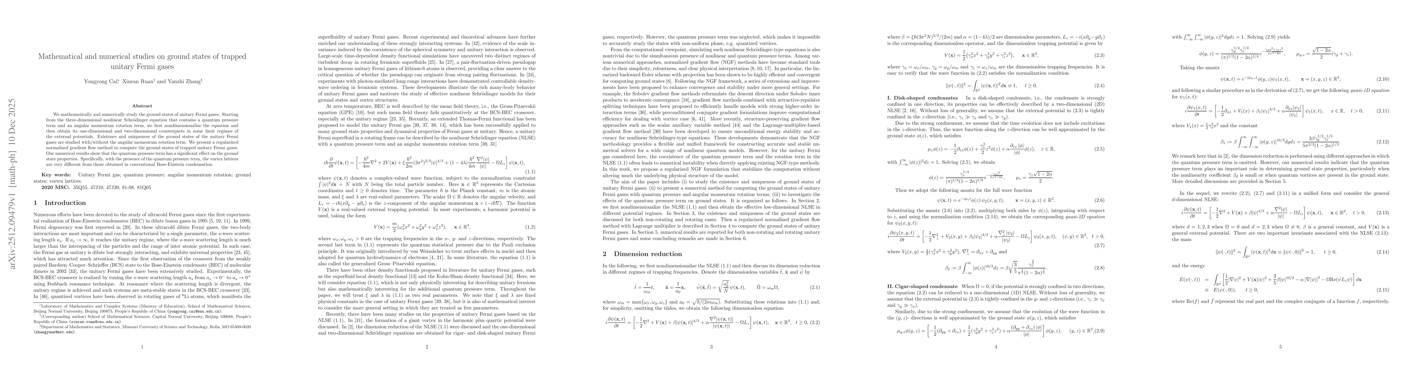 Thumbnail for Mathematical and numerical studies on ground states of trapped unitary Fermi gases