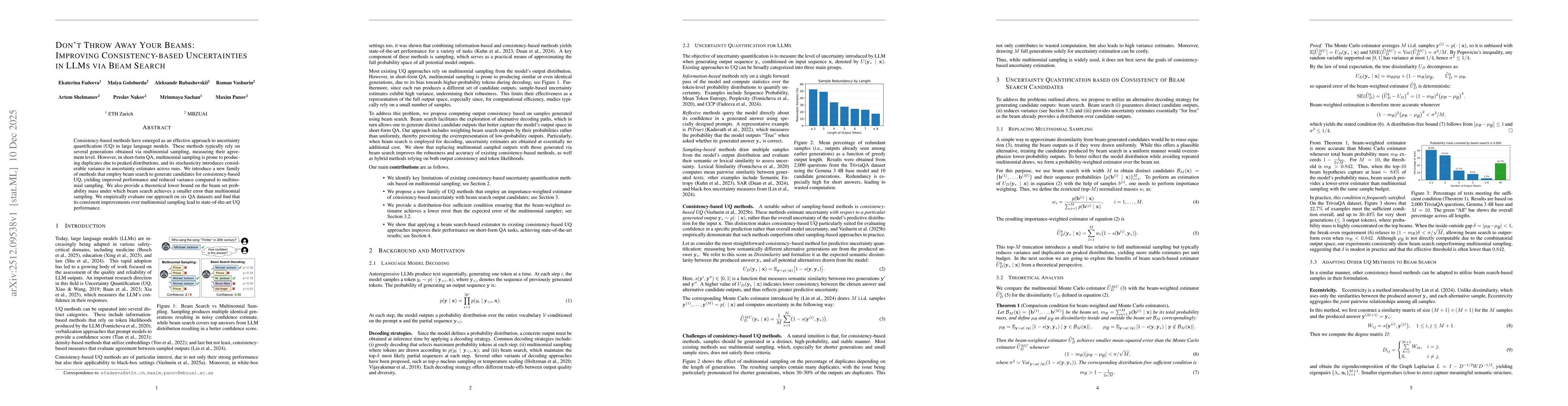 Thumbnail for Don't Throw Away Your Beams: Improving Consistency-based Uncertainties in LLMs via Beam Search