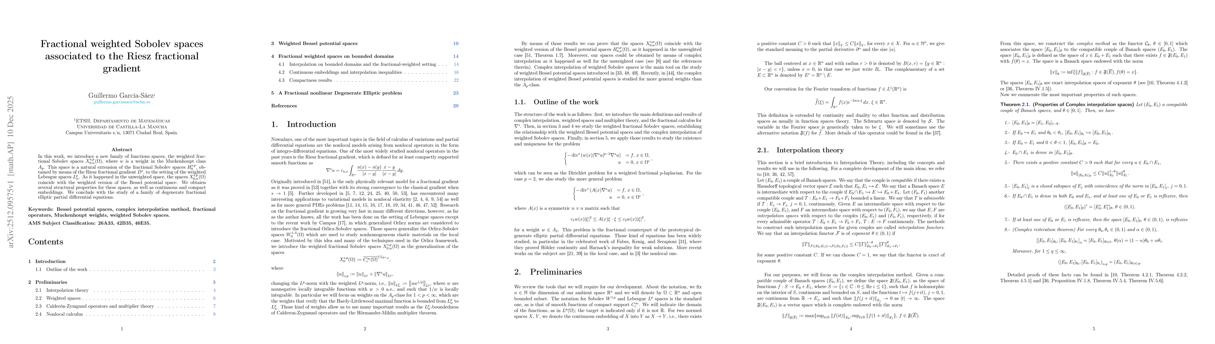 Thumbnail for Fractional weighted Sobolev spaces associated to the Riesz fractional gradient
