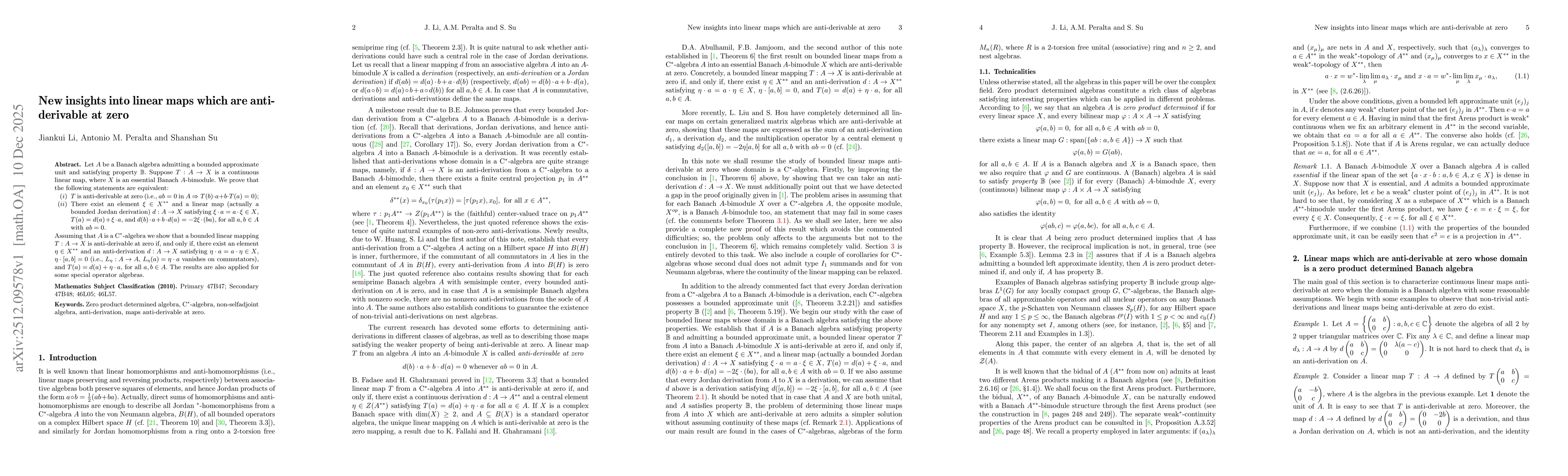 Thumbnail for New insights into linear maps which are anti-derivable at zero