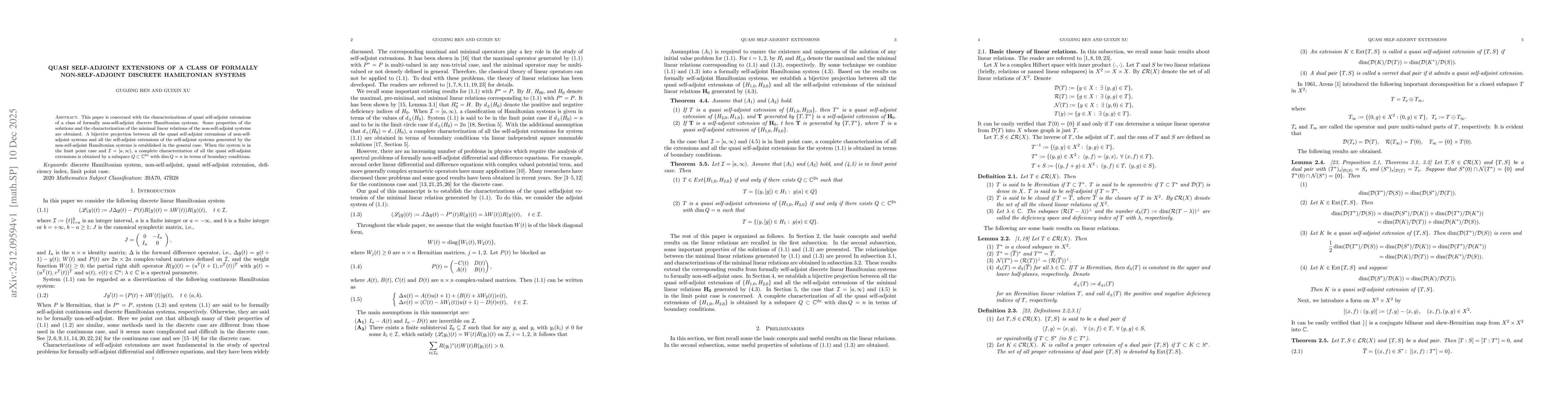 Thumbnail for Quasi self-adjoint extensions of a class of formally non-self-adjoint discrete Hamiltonian systems