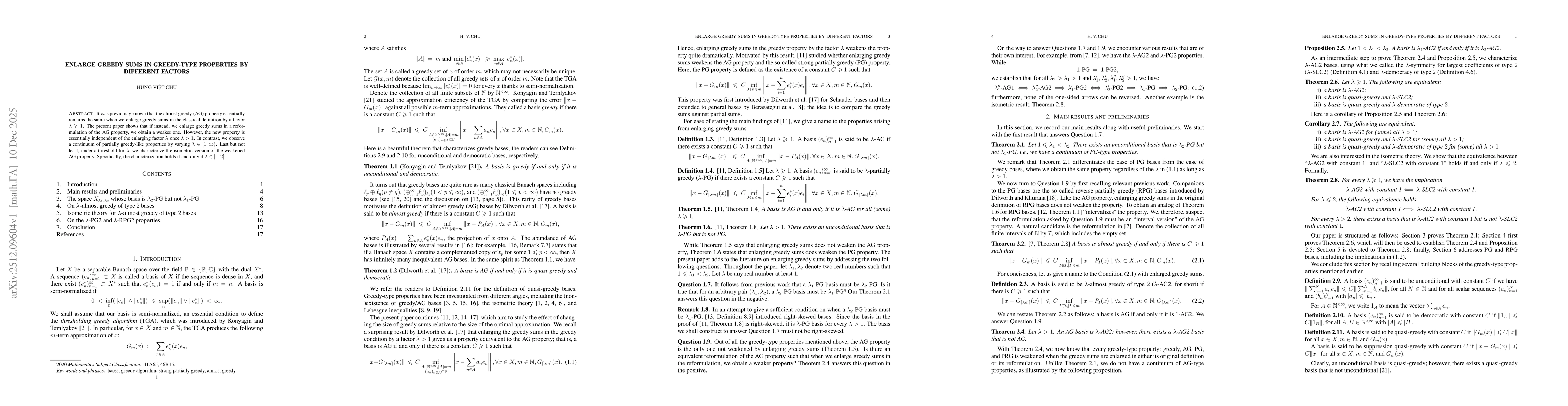 Thumbnail for Enlarge Greedy Sums in Greedy-Type Properties by Different Factors