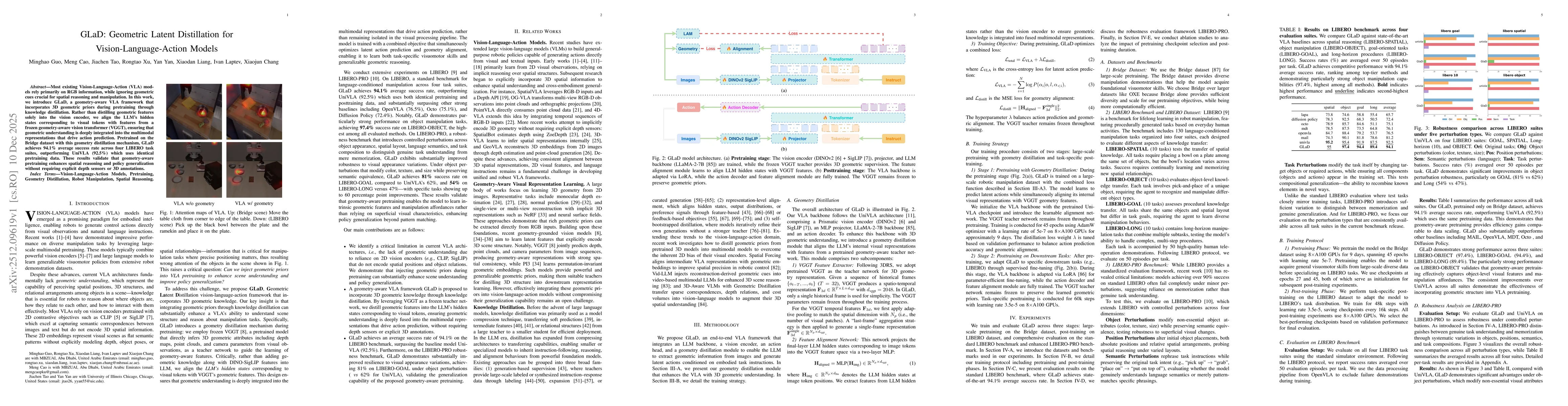 Thumbnail for GLaD: Geometric Latent Distillation for Vision-Language-Action Models