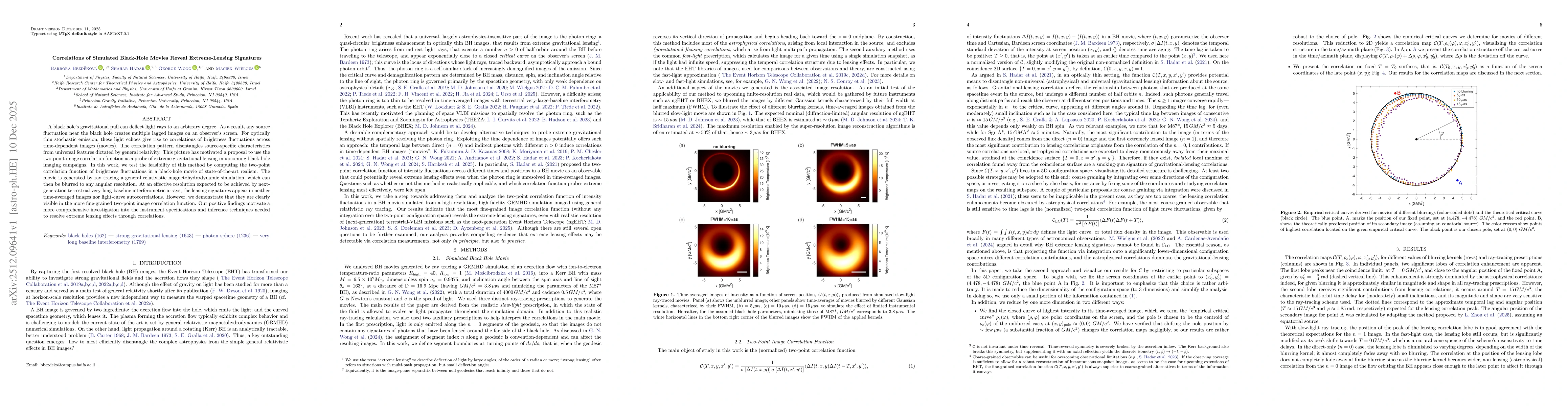 Thumbnail for Correlations of Simulated Black-Hole Movies Reveal Extreme-Lensing Signatures