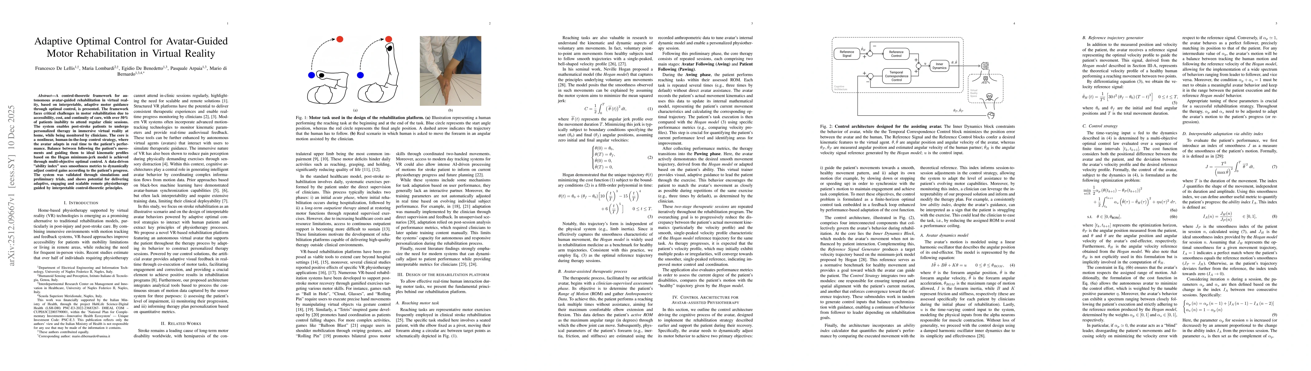 Thumbnail for Adaptive Optimal Control for Avatar-Guided Motor Rehabilitation in Virtual Reality