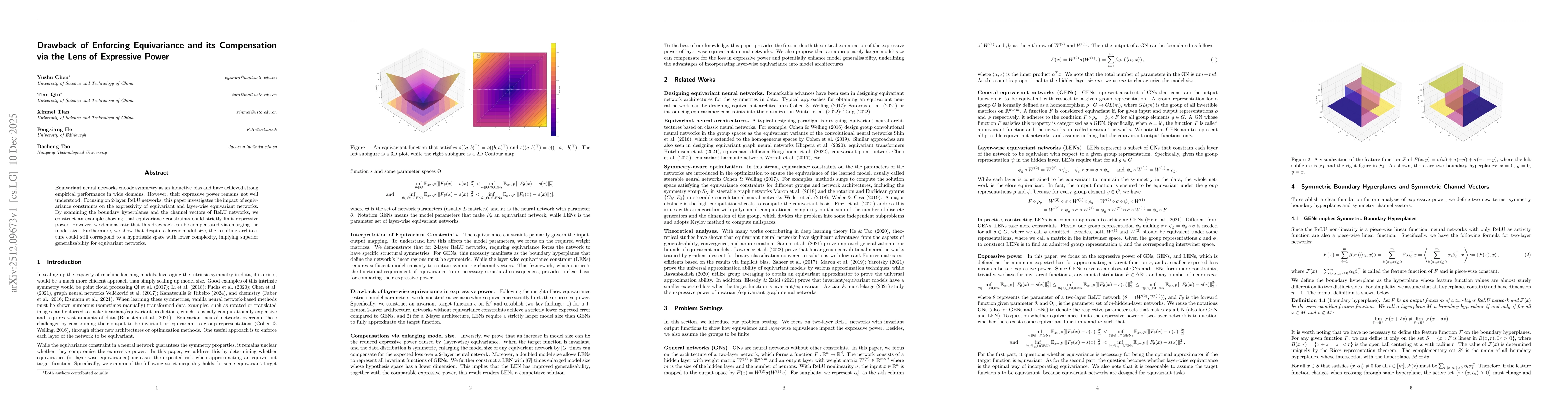 Thumbnail for Drawback of Enforcing Equivariance and its Compensation via the Lens of Expressive Power