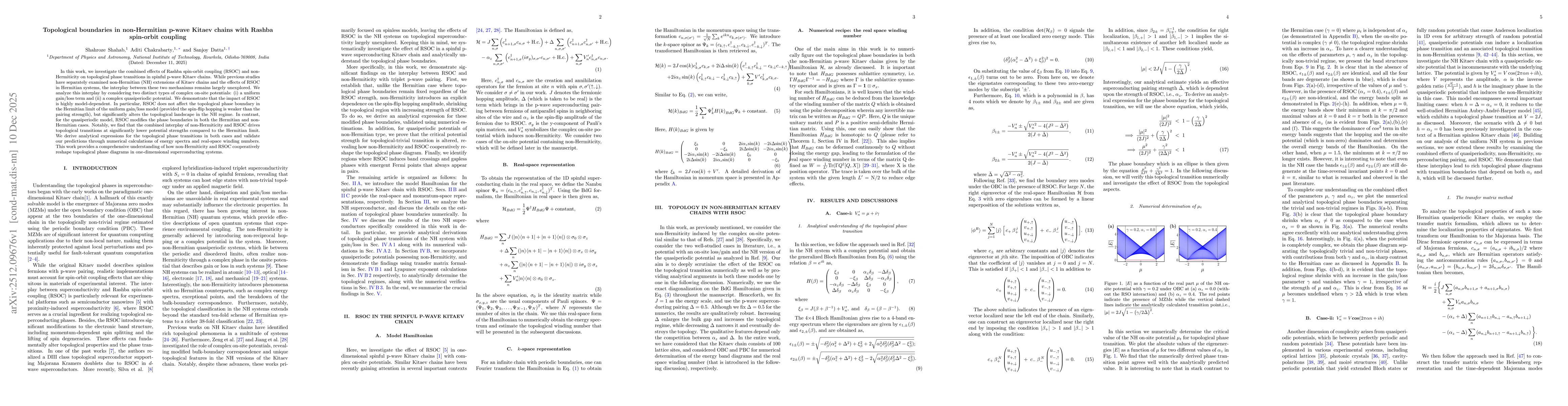 Thumbnail for Topological boundaries in non-Hermitian p-wave Kitaev chains with Rashba spin-orbit coupling