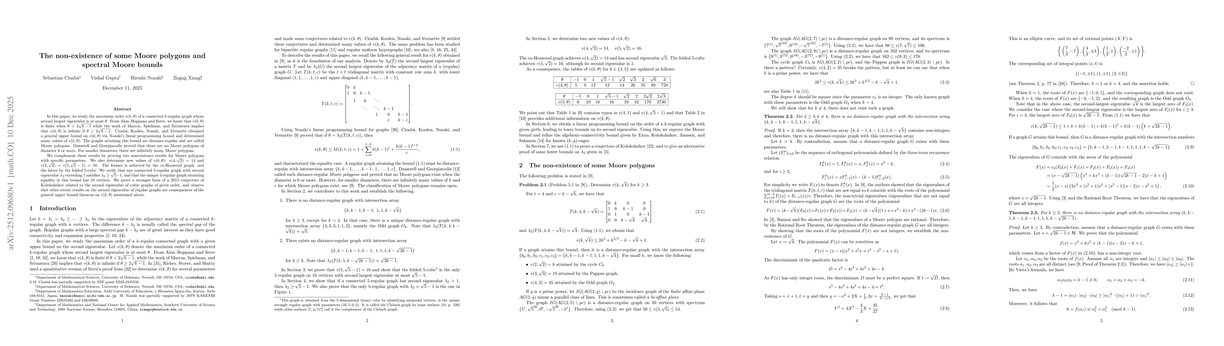 Thumbnail for The non-existence of some Moore polygons and spectral Moore bounds