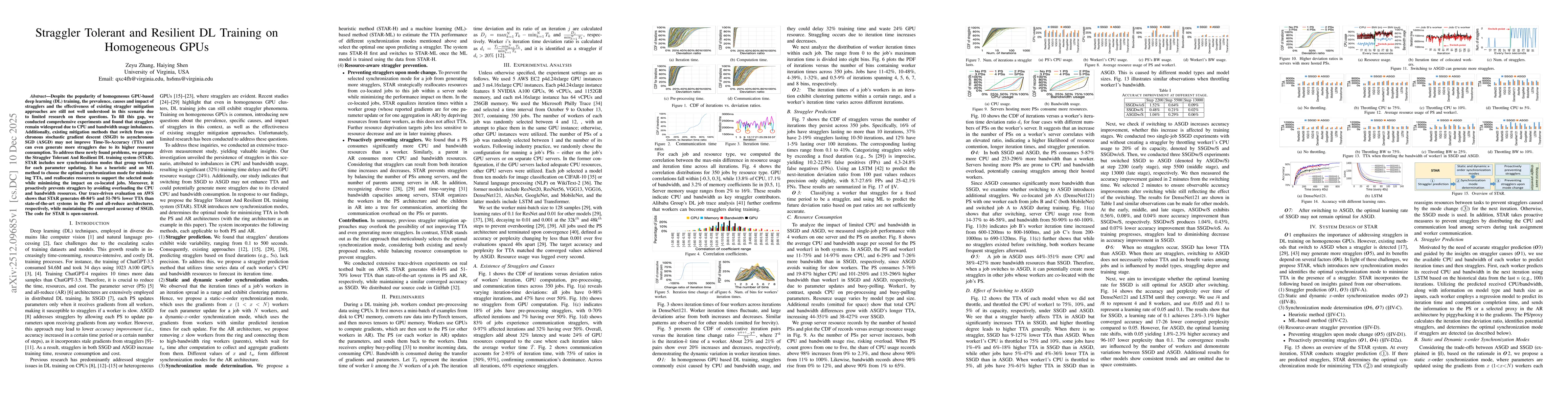 Thumbnail for Straggler Tolerant and Resilient DL Training on Homogeneous GPUs