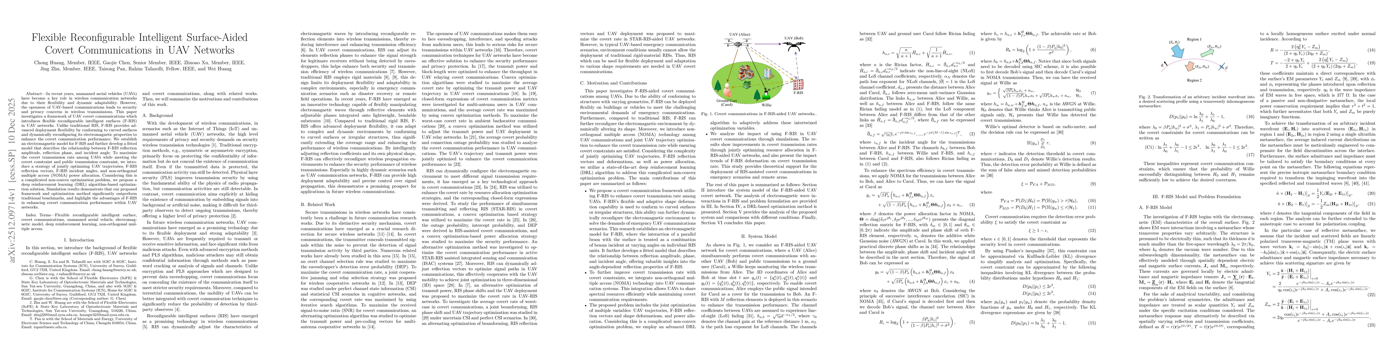 Thumbnail for Flexible Reconfigurable Intelligent Surface-Aided Covert Communications in UAV Networks