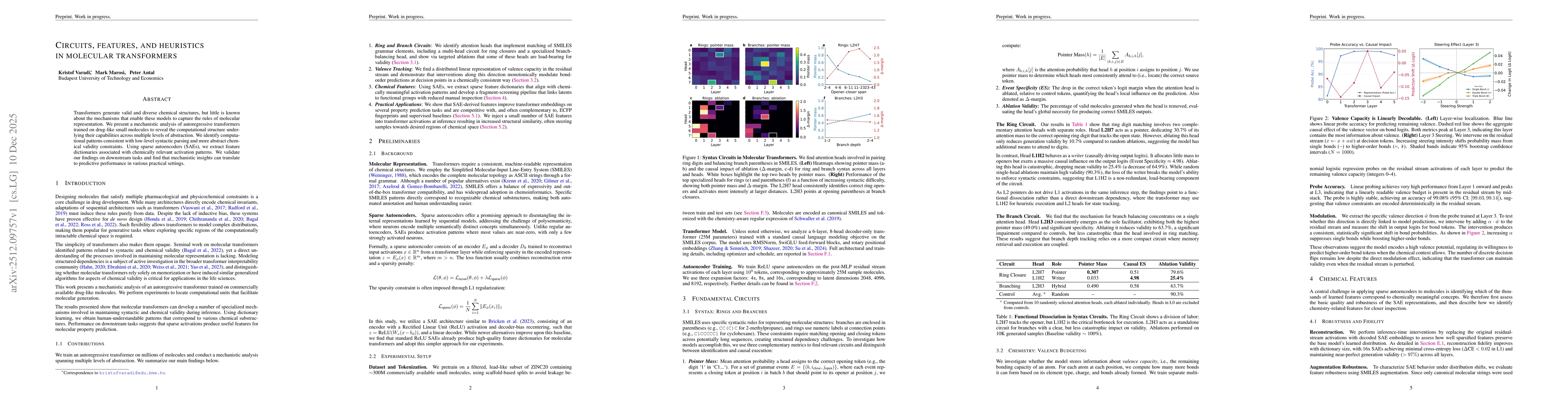 Thumbnail for Circuits, Features, and Heuristics in Molecular Transformers