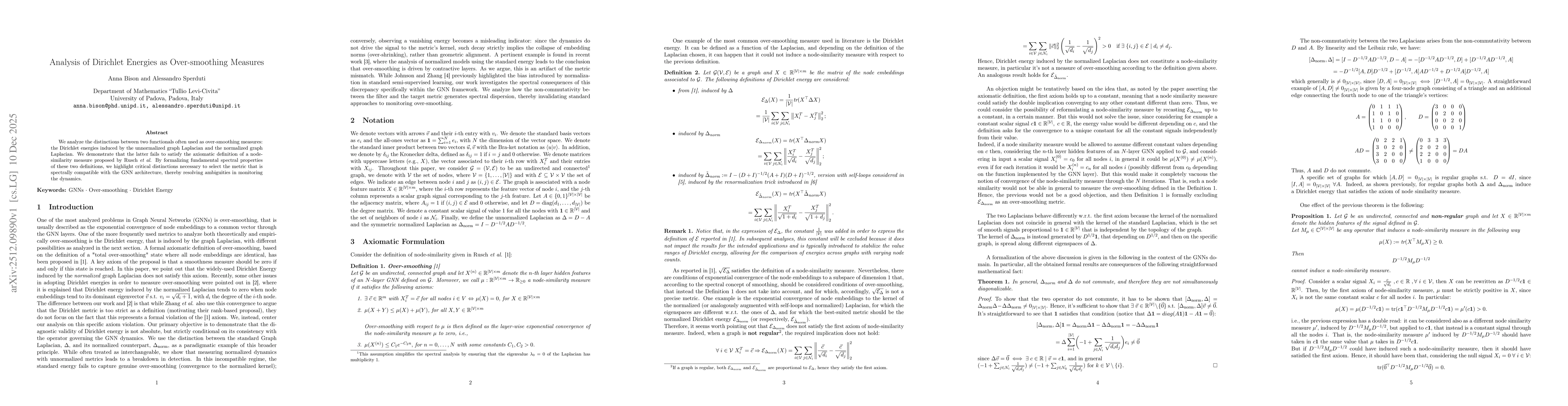Thumbnail for Analysis of Dirichlet Energies as Over-smoothing Measures