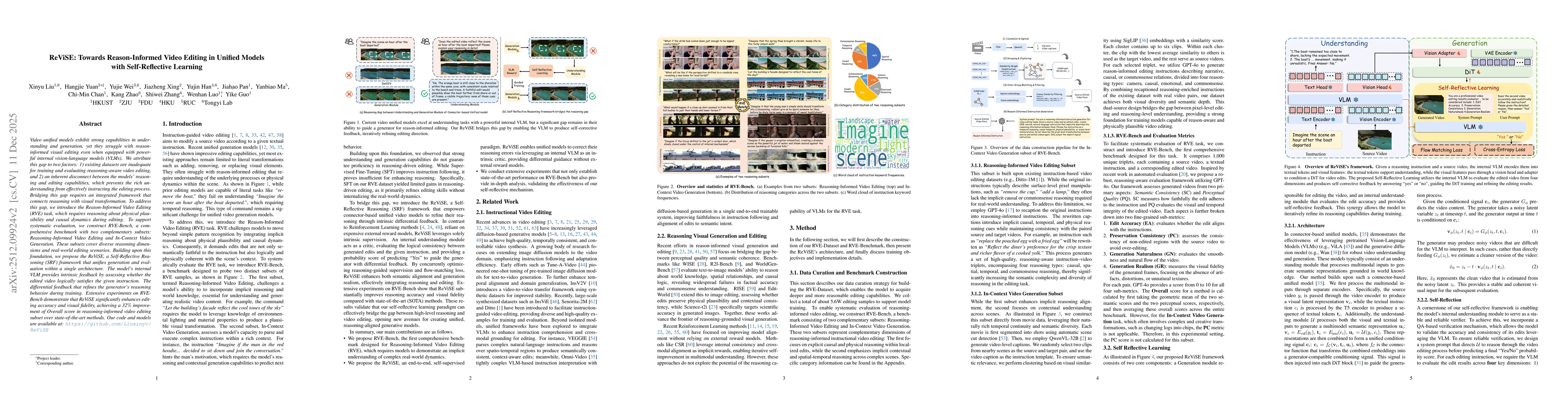 Thumbnail for ReViSE: Towards Reason-Informed Video Editing in Unified Models with Self-Reflective Learning